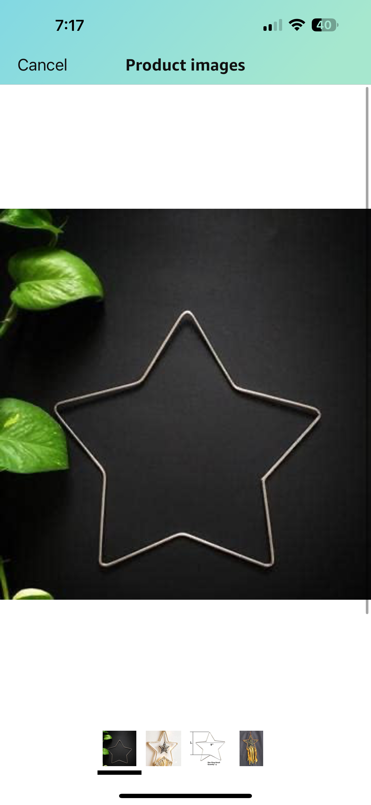 Star Shape Metal Ring (Set of 4)