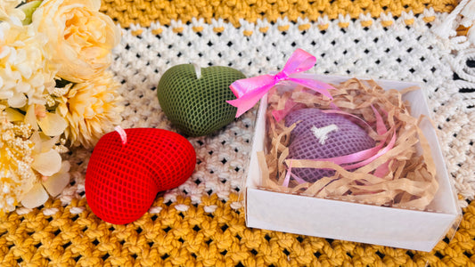 Combo of 3 Heart Shaped Candles