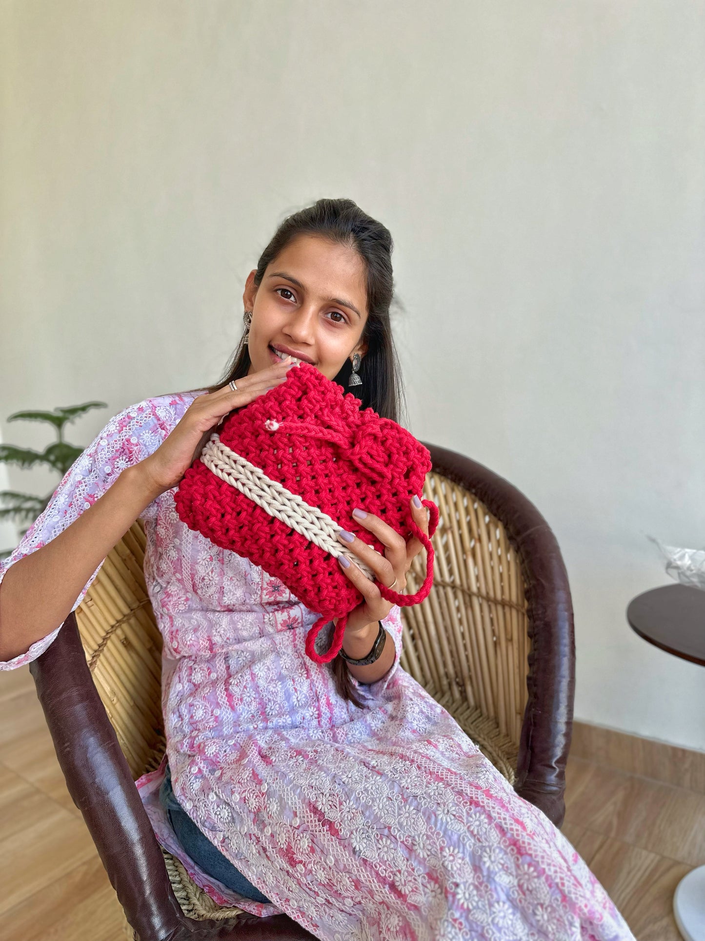 Macrame Cute Frame Handbag