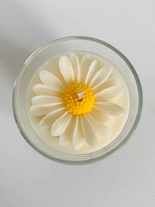 Daisy glass Jar Scented Candle
