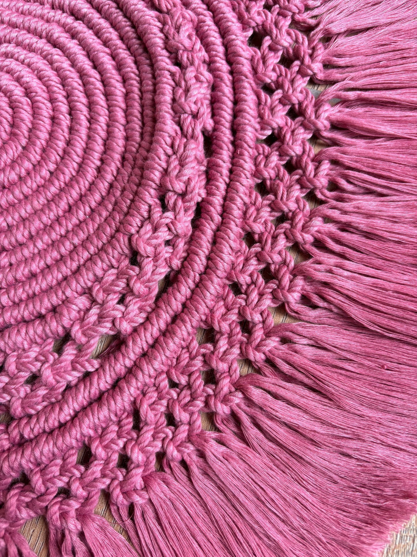 Big Round Macrame Table Runner