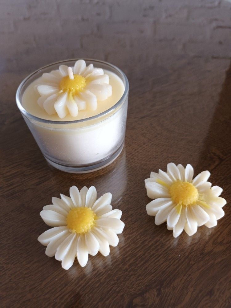 Daisy glass Jar Scented Candle