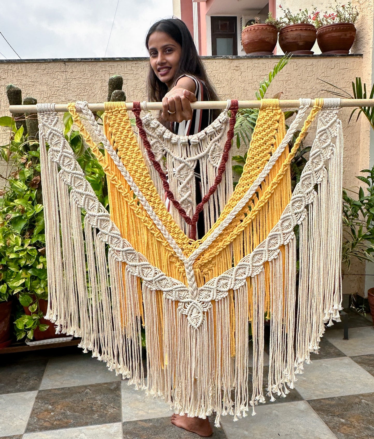 Big boho macrame wall hanging