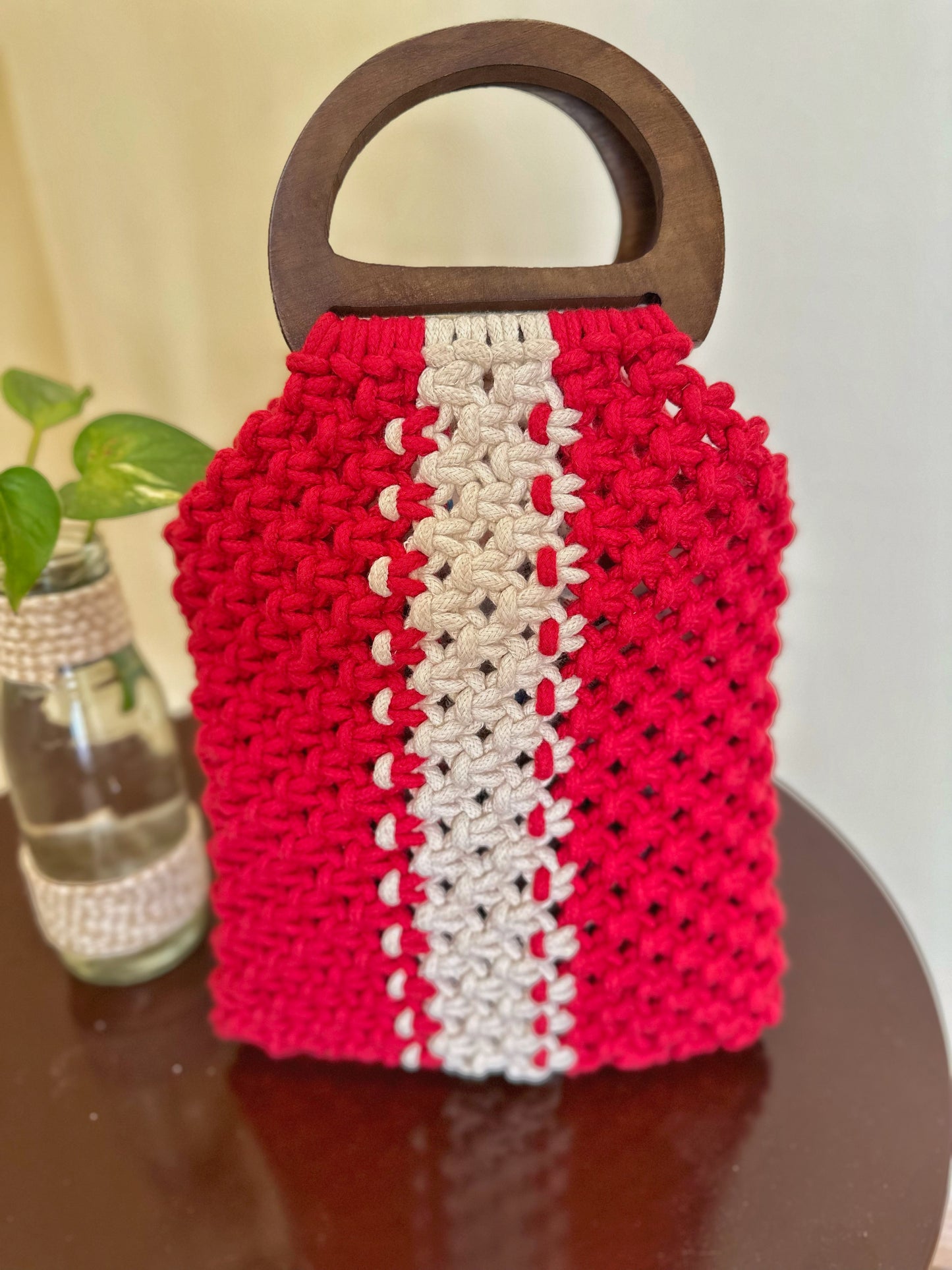 Cute Frame Handbag (Red)