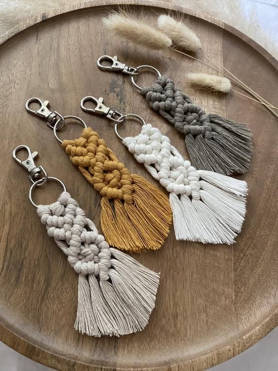 Macrame Classic Keychains (Set of 4)