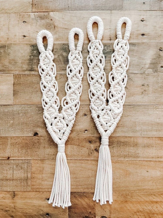 Macrame Garland Curtain Tie (Set of 2)